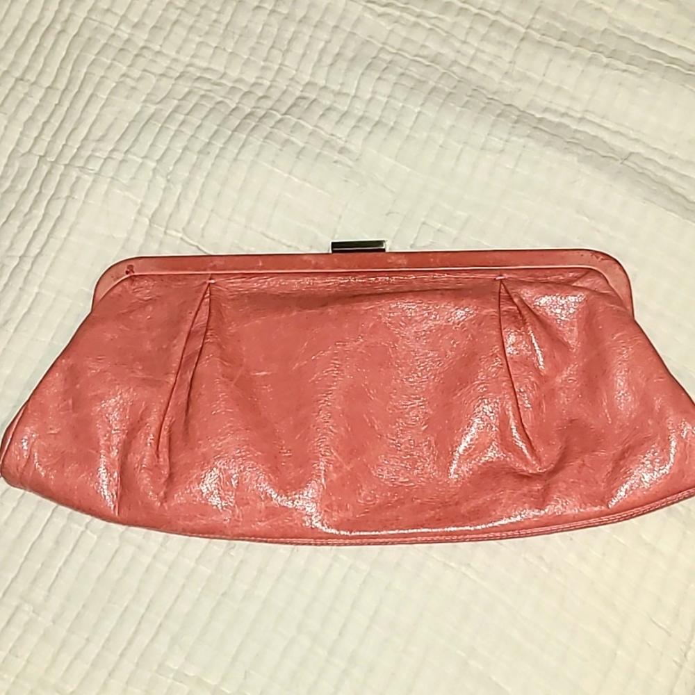 Hobo International Clutch Pink--Distressed